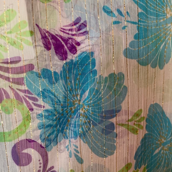 NWT Sheer Bathing Suit Coverup Beach Pool Coverup L/XL GORGEOUS 100% rayon - Picture 7 of 12